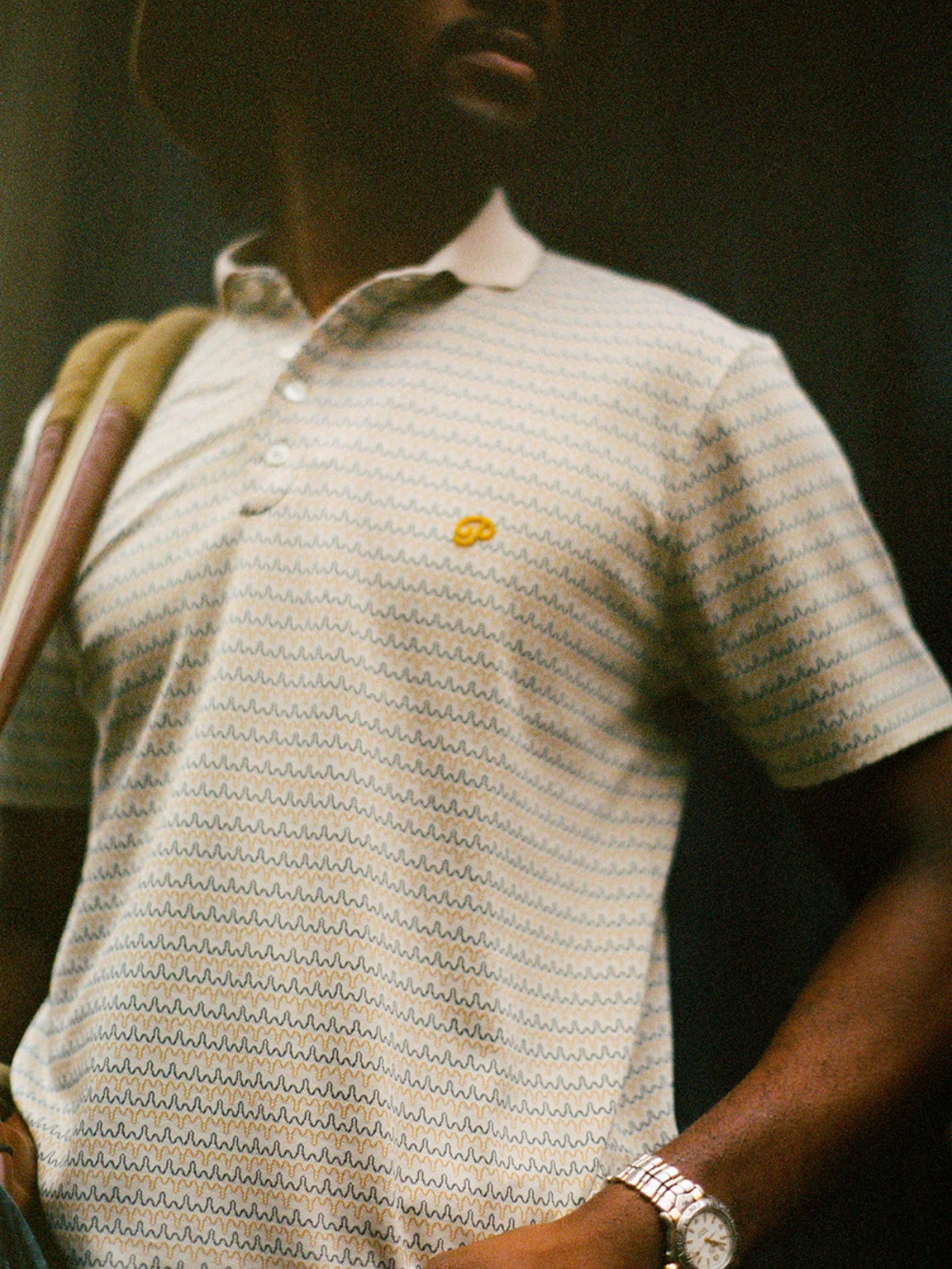 Public Athlete Striped Polo