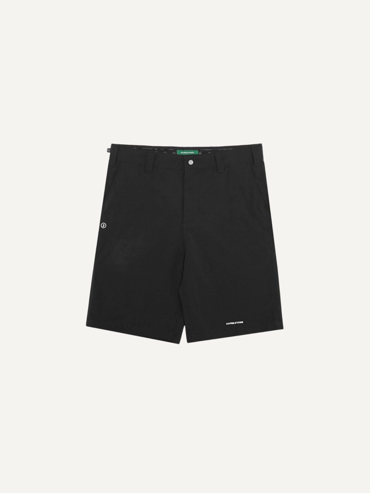 Black Alpina Performance Shorts, Students Golf, front view