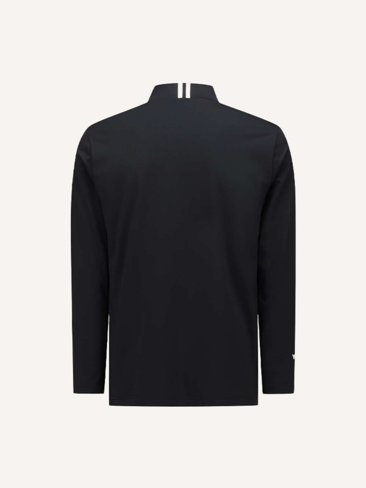 Men’s black golf base layer high neck long sleeve, Anew, back view