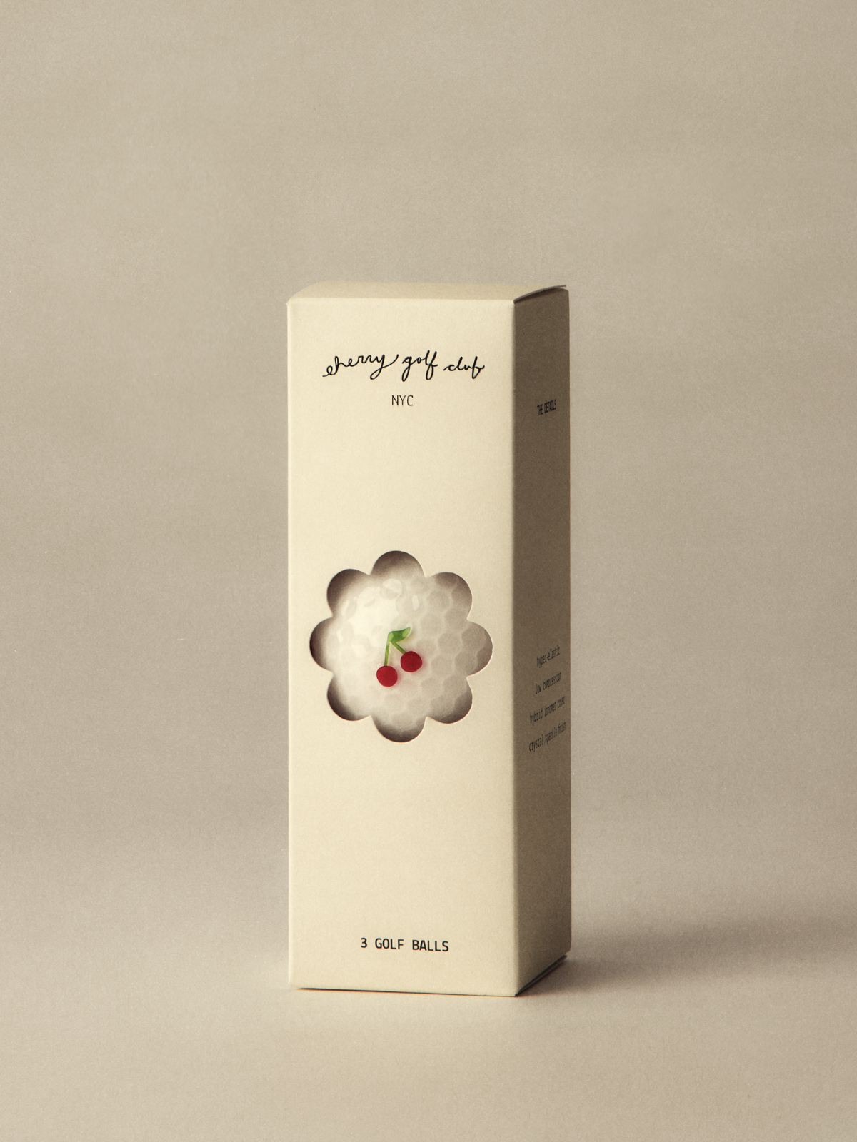 Golf ball box packaging with cherry graphic design, Cherry Golf Club