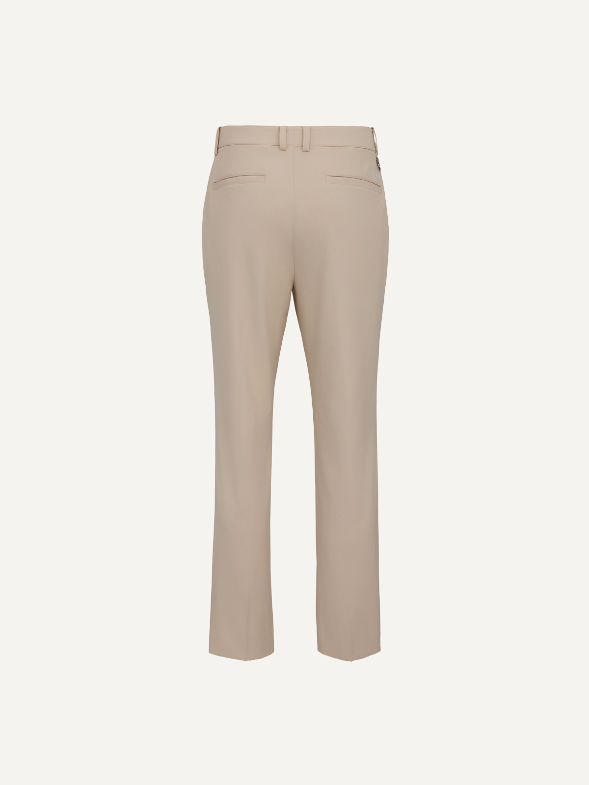 Men’s light beige golf pants slim fit tailored style, Khalhon, back view