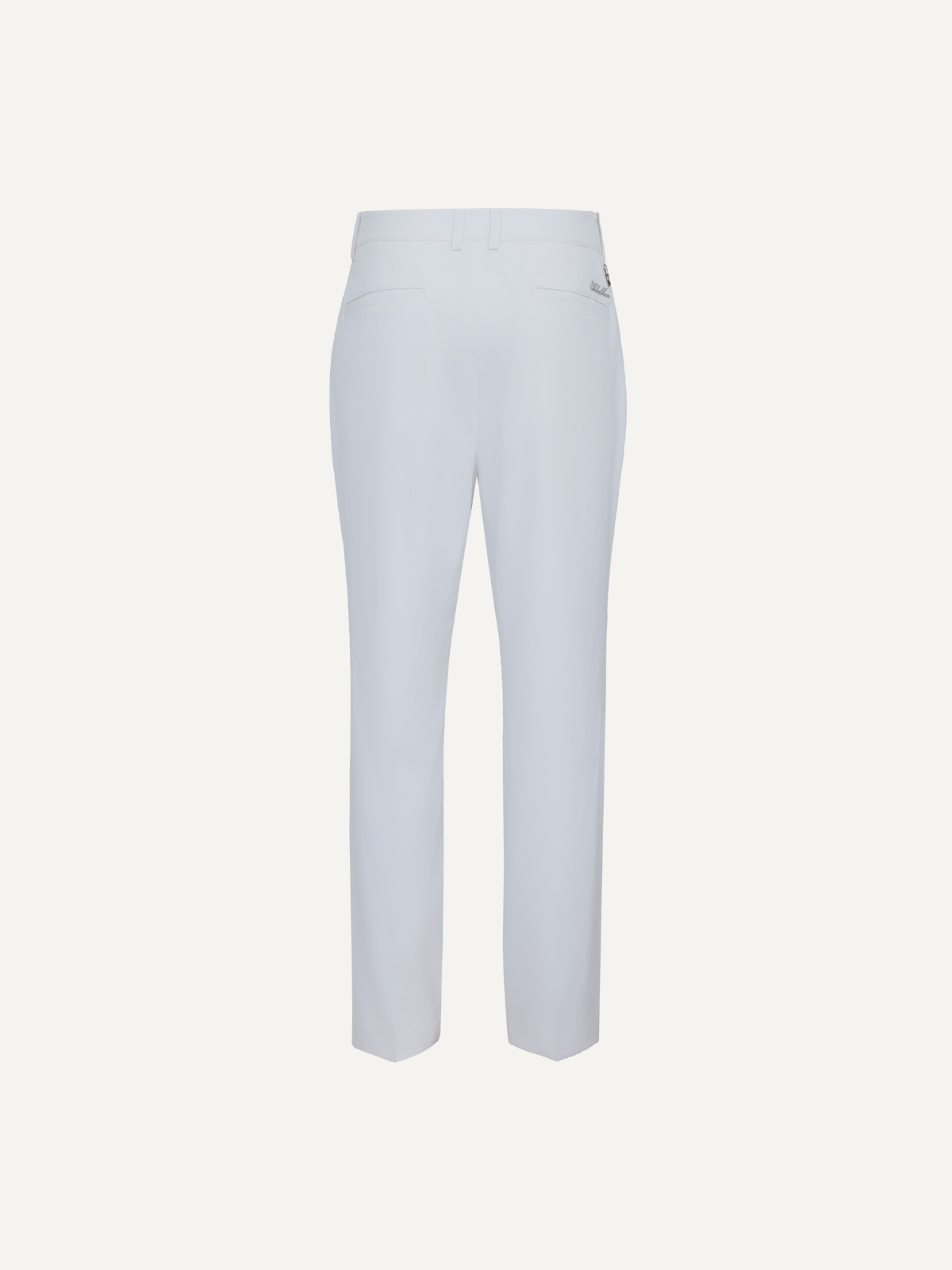 Women’s off-white golf pants slim fit tailored style, Khalhon, back view