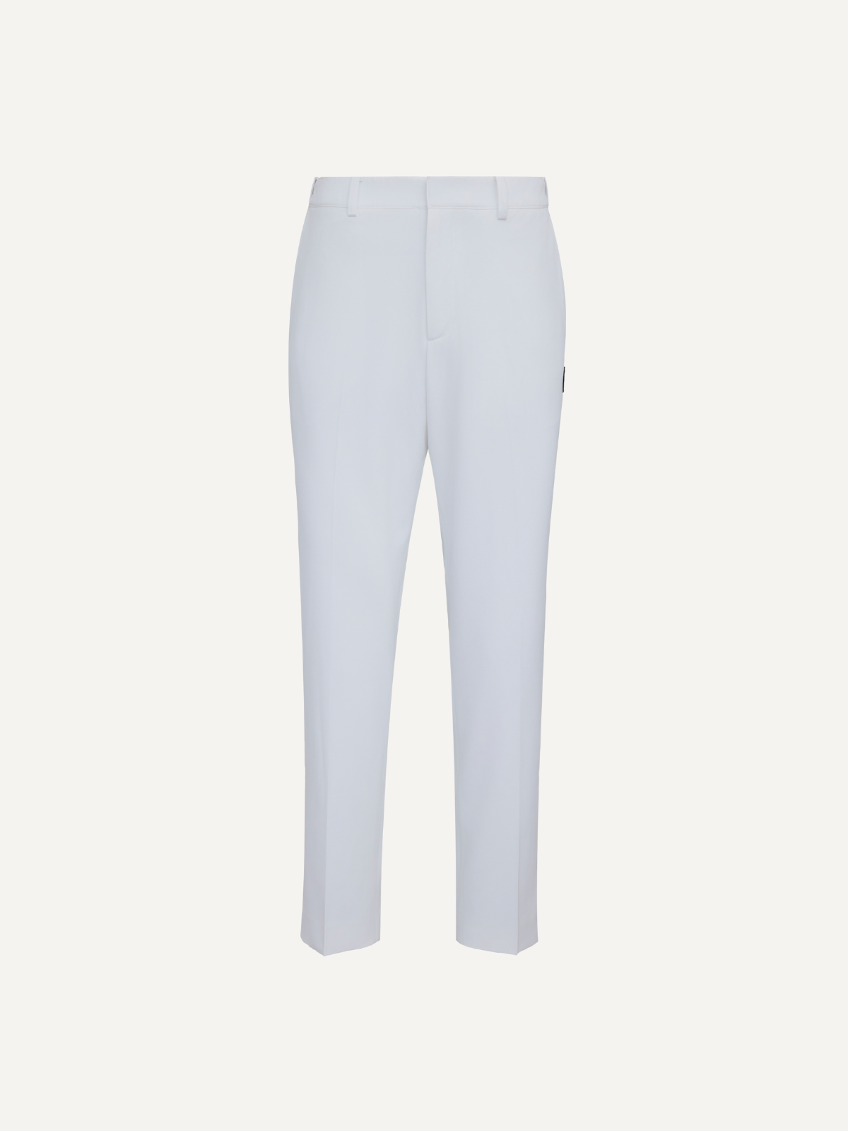 Women’s off-white golf pants slim fit tailored style, Khalhon, front view