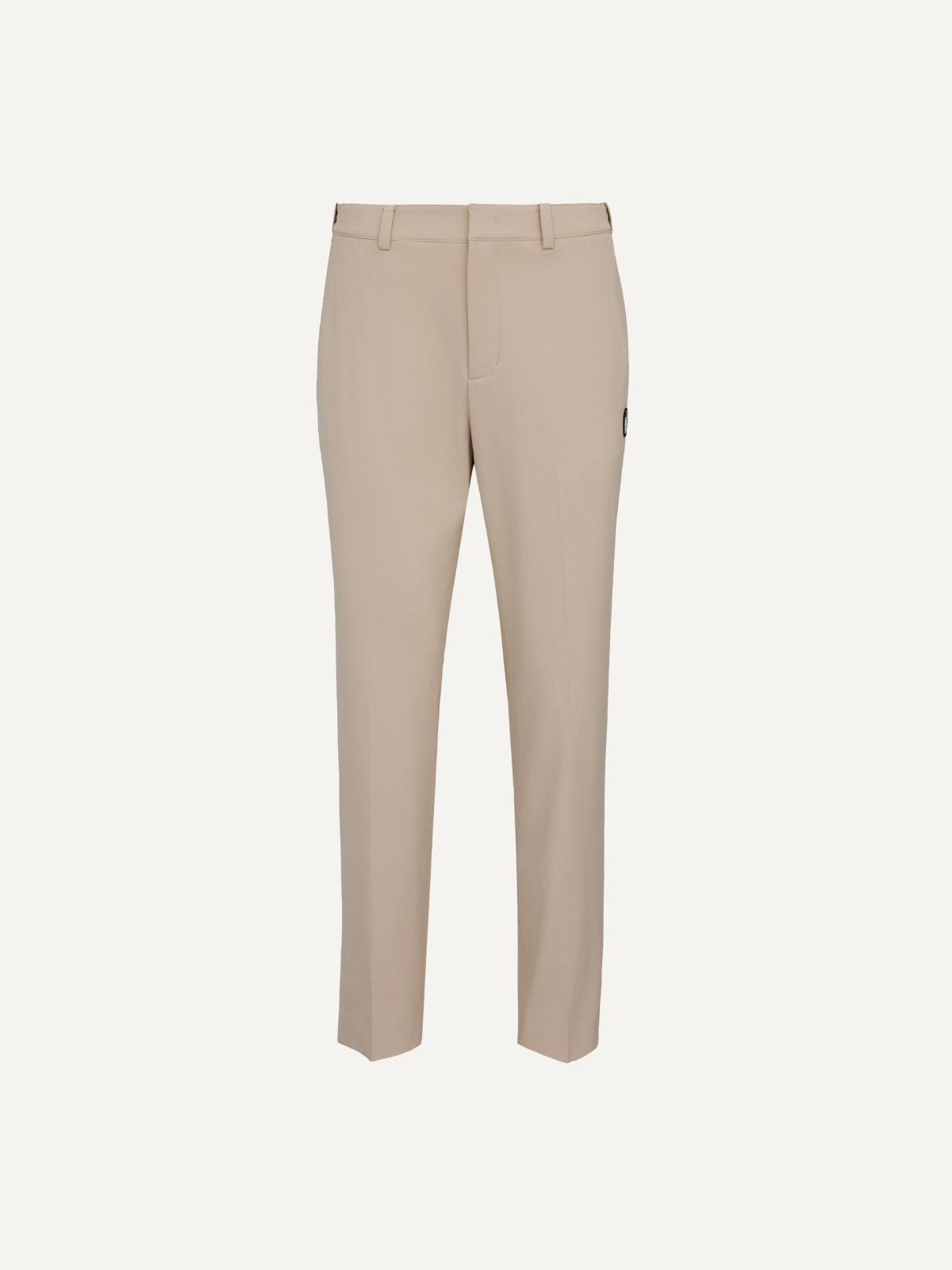 Men’s light beige golf pants slim fit tailored style, Khalhon, front view