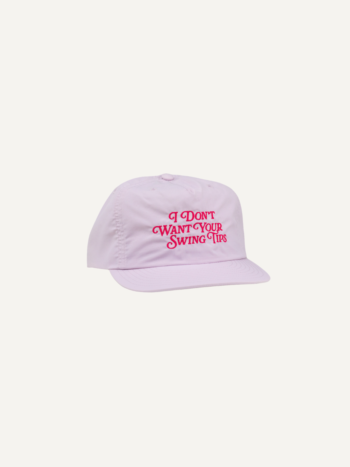 Light purple cap with embroidered slogan on front, Sierra Madre