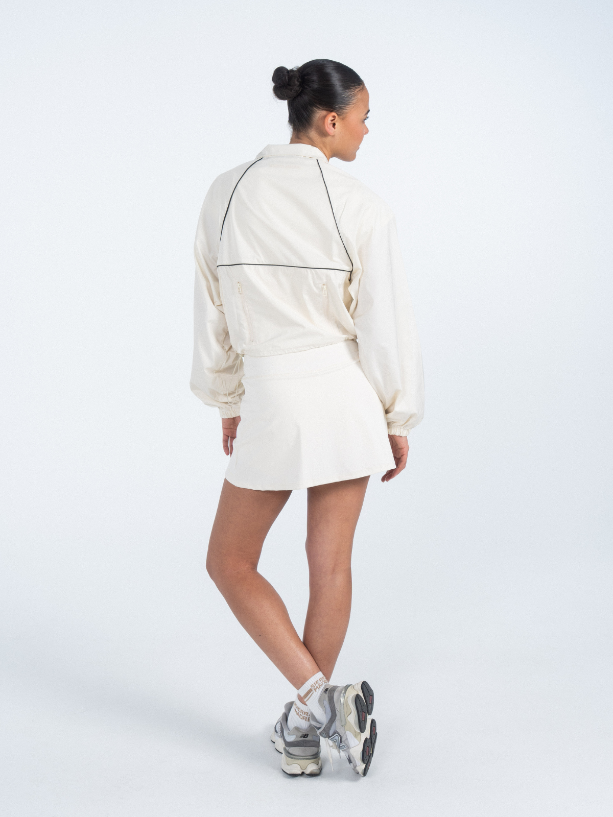 Cream Unstoppable jacket, back view, Sierra Madre