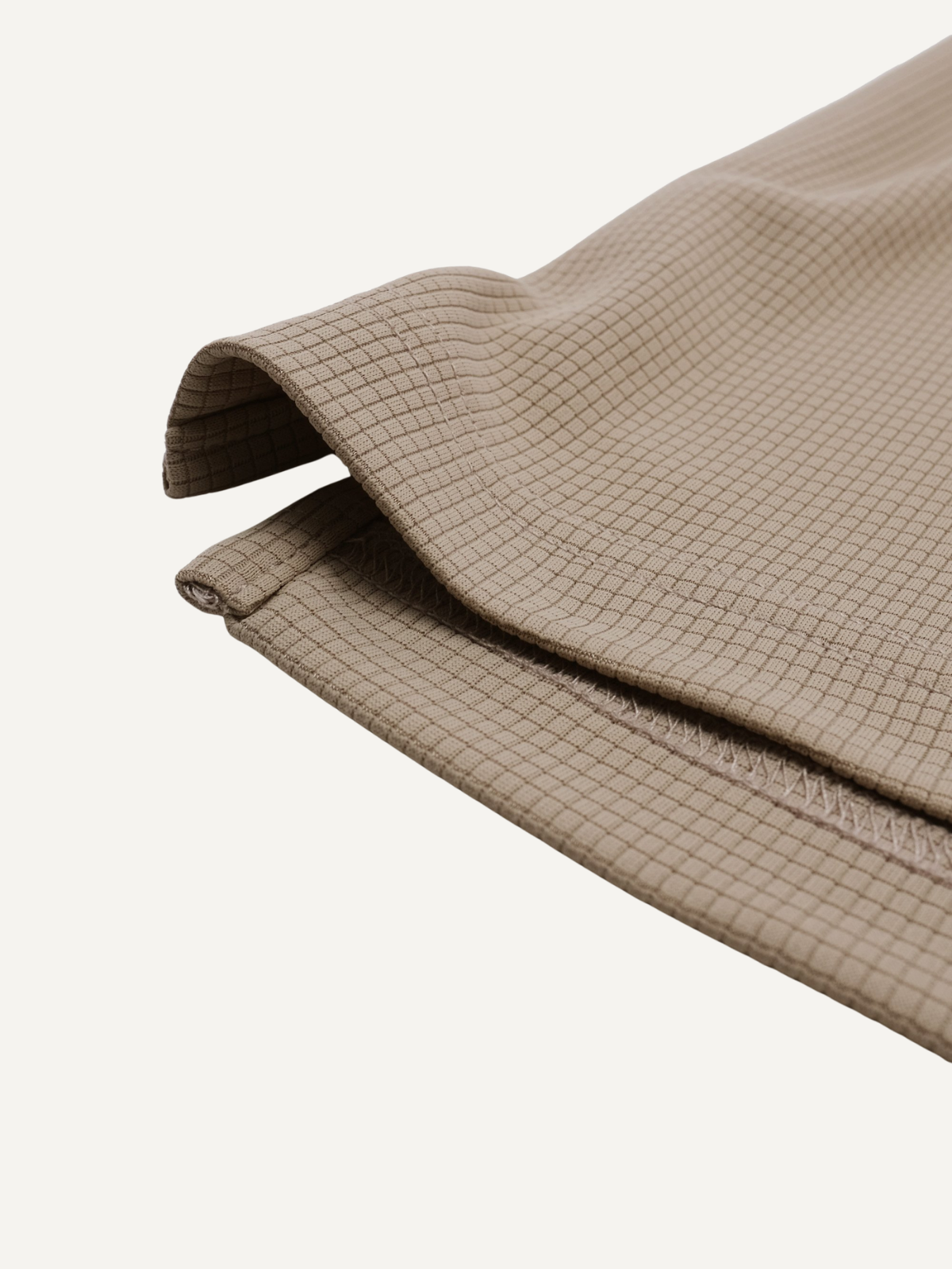 Beige Librarian Polo with textured weave, Students Golf